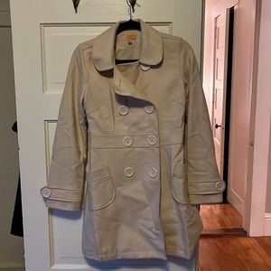 Tulle size small camel winter trench coat